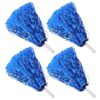 BESPORTBLE Blue Cheerleading Pom Poms Easy to Carry Cheering Props 4pcs with Comfortable Grip and Aluminum Foil Wire for Special Events and Dance Team Spirit Accessories