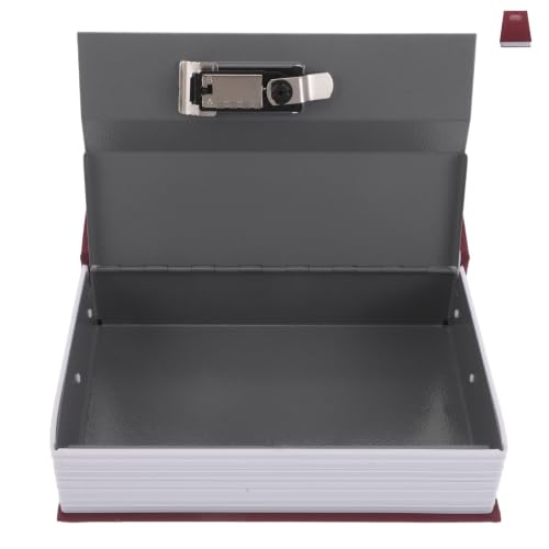 BESPORTBLE Book Safe with Combination Lock for Hidden Storage, Lockable Money Savings Box with Realistic Book Appearance, Stainless Steel and Paper Material, for Home and Office Use