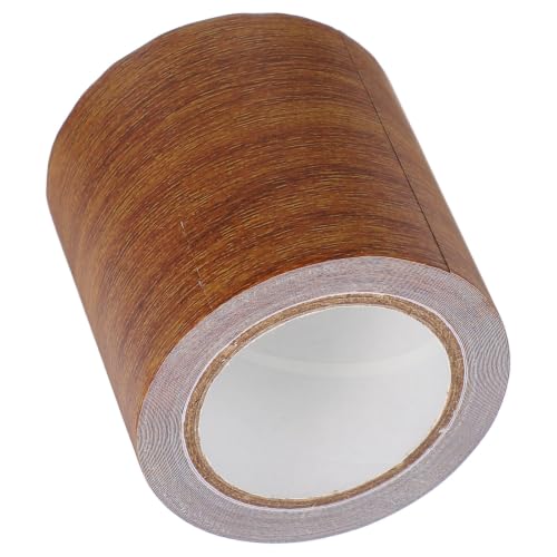 BESPORTBLE Wood Grain Repair Tape Roll with Strong Adhesive, Easy Application Paper Tape for Versatile Floor and Furniture Repair, Realistic Wood Grain Pattern for Bathroom Mirror Frame