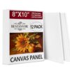 BESTANVOR 8x10 Inch Canvas Boards for Painting, 12 Pack Blank Canvas Panels, Cotton Primed Acid-Free Art Canvas for Oil, Acrylic, Watercolor, Tempera & Gouache (Pack of 12)