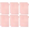 BESTYASH 12pcs Pink Pp Binder Divider for Hardcover Notebooks and Diaries, 12 A5 Colored Tabs for Quick Reference and Separating Documents, Sturdy Notepad Tabs for Organizing and Easy