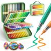 Betem Acrylic Paint Markers 72 Colors with Case Brush Tip for Rock
