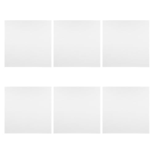 BETOOKY 6pcs Self Adhesive Felt Bulletin Board Tiles, 11.8x11.8 Inch Square White Wall Felt Panels, Easy Installation and No Gap Design, for Office, Home, or Classroom Wall Decor