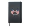 Betsy Ross Flag Gift Distressed Vintage USA Betsy Ross Flag Hardcover Journal, Black