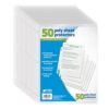Better Office Products Clear Sheet Protectors, 50 Pack Sheet Protectors 8.5 x 11, Top Load Binder Sleeves for 3 Ring Binder, Durable Transparent Page Protectors for Office School Use