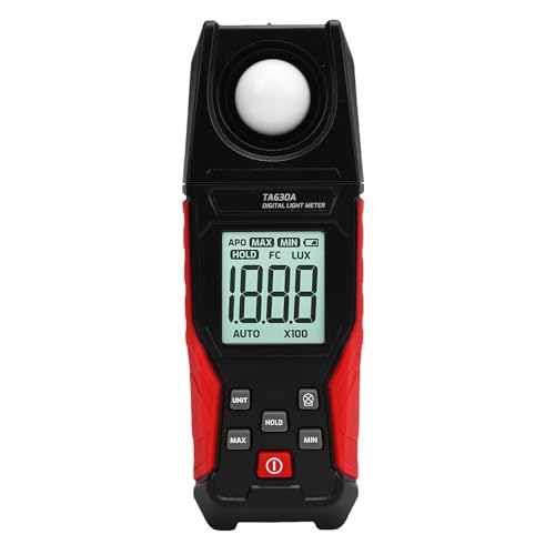 Bewinner Digital Illuminance Light Meter 0.1-200000LX, Handheld Light Brightness Measurement Tool with LCD Screen, High Accuracy for Photography, School, Office, Lab, Factory, Home
