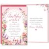 Bewoow Birthday Card for Her Women, Happy Birthday Card Gift for Mom Wife Sister Daughter Friend, Sweet Bday Wishes Cards with Heartfelt Message Inside