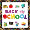 BeYumi 92Pcs Back to School Classroom Bulletin Board Decoration Set Colorful First Day of School Cutouts Borders Trim for Welcome School Party Elementary Preschool Kindergarten Chalkboard Wall Décor