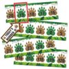 BeYumi Number Line Bulletin Board - 31Pcs Back to School Jungle Animal Paw Prints -20 to 120 Bulletin Board Border Educational Math Learning Poster for Teachers Students Kids Classroom Decor Supplies