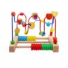 Bffcnl Threepath Bead Fine Motor Skills Wooden Sensory Development Wooden Activity Toy for Young Children, Playroom, Fruit Bead Maze