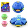 BHPWZB Magic Bouncing Ball Pop Up Balls – Light Up Magic Meta Ball Toy with 6 Light – Dual-Form Bouncy Balls Indoor Outdoor Play – Transforming Toy for Parent-Child Interaction (Blue)