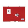 Bi-Office Dry Erase Non-Magnetic Glass Whiteboard - Red - 90 x 60 cm