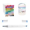 Bianyo 48 Colors Alcohol Markers with Brush & Chisel Tips, Carrying Case