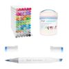 Bianyo 72 Colors Alcohol Markers with Brush & Chisel Tips, Carrying Case