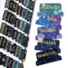 Bible Tabs for Men & Women-75 Pcs Durable Laminated Embossed Labels with Book Summaries, Large Print Index Accessories,Cosmic Starry Sky Gold Foil