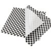 Bicemend 100 Pcs Black Checkered Waxed Deli Paper Sheets, Grease Resistant food basket liners & wax paper sheets for Sandwiches, Burgers, potsticker wrappers，7.9x7.9 Inch