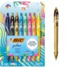 BIC Gelocity Quick Dry Ocean Themed Gel Pens, Medium Point (0.7mm), 8-Count Gel Pen Set, Colored Gel Pens for Note Taking and Journaling