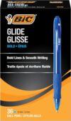 BIC Glide Bold Blue Ballpoint Pens, Bold Point (1.6mm), Retractable Ballpoint Pens With Comfortable Full Grip, 36 Count (Pack of 12)
