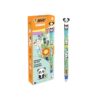 BIC Vibbies Erasable Gel Pens, with Kawaii Animal-Shaped caps - Blue Ink, Pack of 6