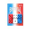 Bicycle 6X Dice Set, Six Sided D6 Dice, Red, White, Blue, 16 mm