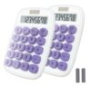 Big Button Calculator, Pastel Calculator (W-Purple,2 Pack)