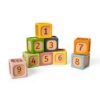 Bigjigs Toys Soft Sorting Blocks, Silicone and Wooden Baby Block Set, Montessori Stacking Cubes for Babies, Soft Building Cube Sets with Numbers, Early Learning, Stackable Toy Set for Kids 6+