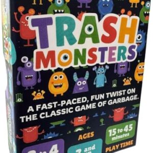 Big Monster Games Trash Monsters - Card Game, Easy Number Sequencing Game with Fun Monsters | Ages 3 and up | Kids & Family Nights | Simple to Learn