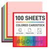 BigOtters 100 Sheets Cardstock, Colored Cardstock Printer Paper 30 Assorted Colors, Construction Paper, for DIY Crafts Scrapbook, Back to School Supplies, 12x12 Inches, 70lb/180GSM