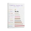 Bilingual Numbers 1 10 Chart Poster Educational Decor for Classroom Canvas Living Room Bedroom 12x16 inch