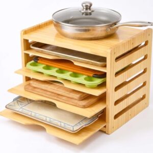 bimiti 6 Tier Cookie Sheet Pan Organizer for Kitchen Cabinet