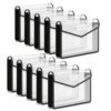 Binditek 10 Pack Plastic Expanding Folders, Letter & A4 Size, Black Edge