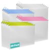 Binditek 20 Pack Clear Plastic Zip Envelopes, 9 x 12 Inch, Multicolor