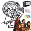 Bingo Ball Spinner - Bingo Ball Cage, Lottery Balls Draw Machine | Curved Latch Balls Lottery Machine Bingo-Drum, Bingo-Drawing Machines Dispenser for Game Night Lottery-Large Group Activities