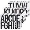 BINLINHONGO 140 Large Alphabet Stickers, 12 Sheets 4 Inch Self-Adhesive Vinyl Letters Sticker Decals for Mailboxes, Doors, Trucks, Home Decor, Suitable for Indoor and Outdoor - Black