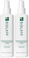 Biolage Smooth Shine Milk - Smoothing Leave-In Spray, Adds Shine, Reduces Frizz, Lightweight Hold, Styling Primer, Vegan & Paraben-Free, (Pack of 2)