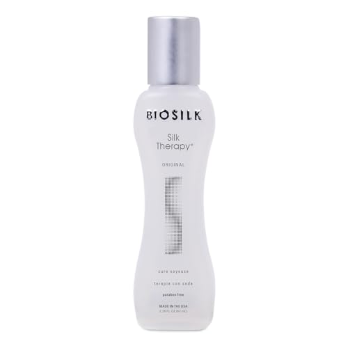 BioSilk Silk Therapy Original, Reconstructing Leave-In Hair Treatment, Adds Shine, Smooths & Prevents Split Ends, Sulfate-Free, Paraben-Free, Cruelty-Free, 2.26 Oz