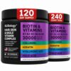 Biotin 10,000 mcg Supplement for Hair Growth with Collagen & Keratin for Hair Loss & Thinning Hair - Hair Skin and Nails Vitamins - Healthy Regrowth, Skin Glow & Nail Repair - 120 Caps (2 Pack)