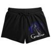 Bioworld Coraline Women's Lounge Shorts | Screen-Printed Cat Graphic | Elastic Drawstring Waist | Pull-On Style | Officially Licensed Laika Sleepwear-XXL Black