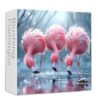 Bird Puzzles for Adults 1000 Piece, PICKFORU Unique Animals Jigsaw Puzzles Flamingos, Hard Difficult Nature Lake Theme as Home Decor