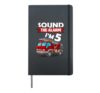Birthday Boy Shirt 5 Years Old Gift Fire Truck Firefighter Hardcover Journal, Black