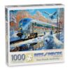 Bits and Pieces 1000 Piece Puzzles for Adults - Large 20" x 27" Jigsaw Puzzles 1000 Pieces Train in Winter Landcape, Random Die Cut, No 2 Pieces Alike, Winter Express