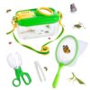 Biubee Bug Catcher for Kids- Sturdy Bugs Catching Kit with Collector Butterfly Net Tweezer, Bug Habitat Outdoor Explorer Kit Gift for Kids Age 3 4 5 6 7 8, 8Pcs, Green