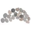 BIUDECO Natural Flat Smooth Rocks and Seasonal Painting for Painting 3-5cm 24pcs Large River Stones for Crafting for Christmas Holiday Activities Flower Pots and Pathways