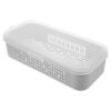 BIUDECO Plastic Utensil Organizer with Covered Lid, Chopstick Drain Box with Strong Loadbearing and Multilayer Design, Compact Form Flatware Holder for Kitchen Counter and Shelves