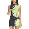 BIUPOS Women Floral Printed Skirts Set Sexy Sleeveless Bodycon 2 Piece Mini Skirt Outfits Summer Night Out Dressy Loungewear