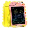 BKM LCD Writing Tablet for Kids, 8.5 Inch Colorful Doodle Board with Screen Lock & Erase Button, Dinosaur Drawing Tablet Toy, Birthday Gift for Girls Ages 3-8, Pink