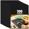 Black Construction Paper, 9" X 12", 100 Sheets, Black Craft Paper