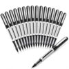 Black Gel Pens 16-Pack, 0.5mm Quick-Drying Rollerball Pens, Smooth Fine Tip Ballpoint Pens for Writing, Sketching & Office Work