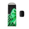 Black Green Zebra Stripe Sleeping Bag for Kids Heart Diamond Ribbon Bow Backpacking Zebra Print Wearable Camping Blanket for Hiking Outdoor Travel Hunting Gitter Animal Hide Sleep Bag