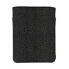 Black Leopard Print Animal Book Sleeve with Zipper Front Pocket for Hardcover